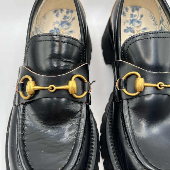Gucci Harald Leather Lug-Sole Loafers - Picture 3 of 10